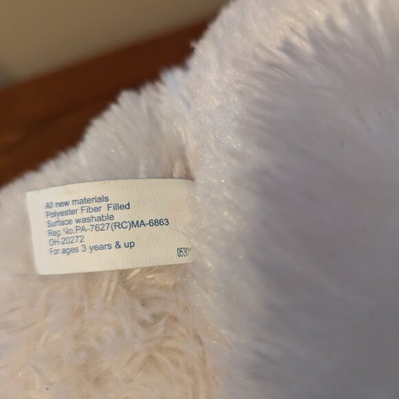 Hugfun Intl 27" Large Cream Colored Floppy Teddy Bear w/Bow Stuffed Animal - Picture 14 of 15